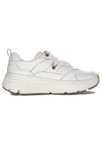 Buty do chodzenia damskie Geox D36UFE00046C1000. Kolor: biały. Materiał: materiał, skóra, syntetyk. Szerokość cholewki: normalna. Sport: turystyka piesza