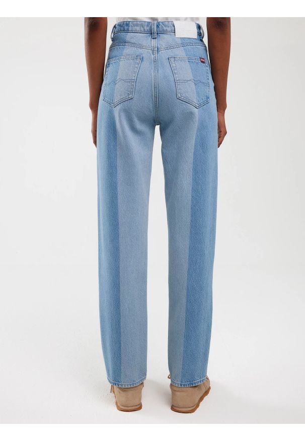 Big-Star - Jeansy damskie dwukolorowe jasnoniebieskie Avril 150. Stan: podwyższony. Kolor: niebieski. Styl: vintage