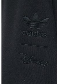 adidas Originals bluza bawełniana Trefoil Moments x Disney HE6831 damska kolor czarny z aplikacją. Kolor: czarny. Materiał: bawełna. Wzór: aplikacja, motyw z bajki #3