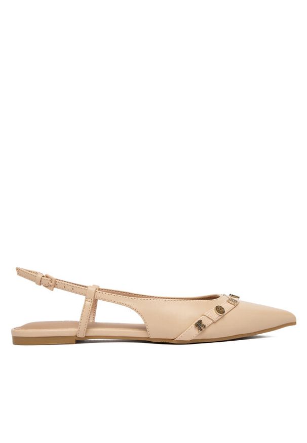 Guess Baleriny FLPDOR LEA05 Beżowy. Kolor: beżowy. Materiał: skóra