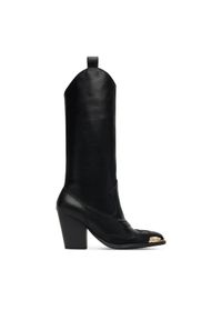 Versace Jeans Couture Kowbojki 79VA3S12 Czarny. Kolor: czarny. Materiał: skóra