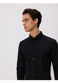 Reserved - Bawełniana koszula super slim fit - czarny. Kolor: czarny. Materiał: bawełna #1