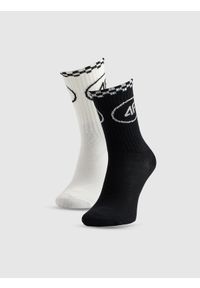 4f - 4F Skarpetki casual długie (2-pack) chłopięce - multikolor 32-34. Kolor: wielokolorowy. Materiał: dzianina #1