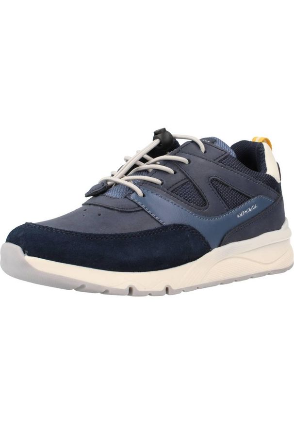 Geox - Buty GEOX J ROONER B. Niebieski. Kolor: niebieski. Materiał: tkanina, skóra. Sport: turystyka piesza