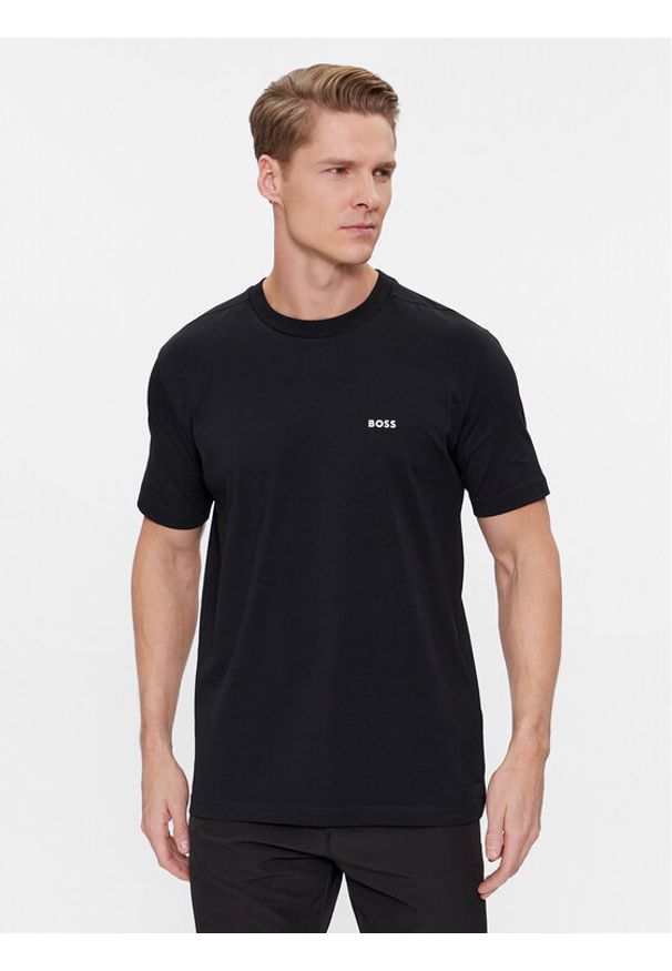BOSS - Boss T-Shirt 50506373 Czarny Regular Fit. Kolor: czarny. Materiał: bawełna