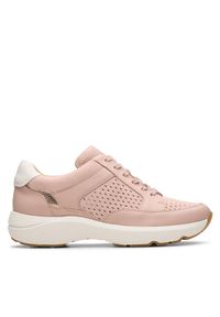 Clarks Sneakersy Tivoli Walk 26181465 Różowy. Kolor: różowy. Materiał: skóra