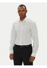 Hugo - HUGO Koszula Kenno 50544929 Biały Slim Fit. Kolor: biały. Materiał: bawełna