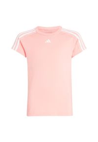 Adidas - Train Essentials AEROREADY 3-Stripes Slim-Fit Training Tee. Kolor: biały, różowy, wielokolorowy. Materiał: materiał