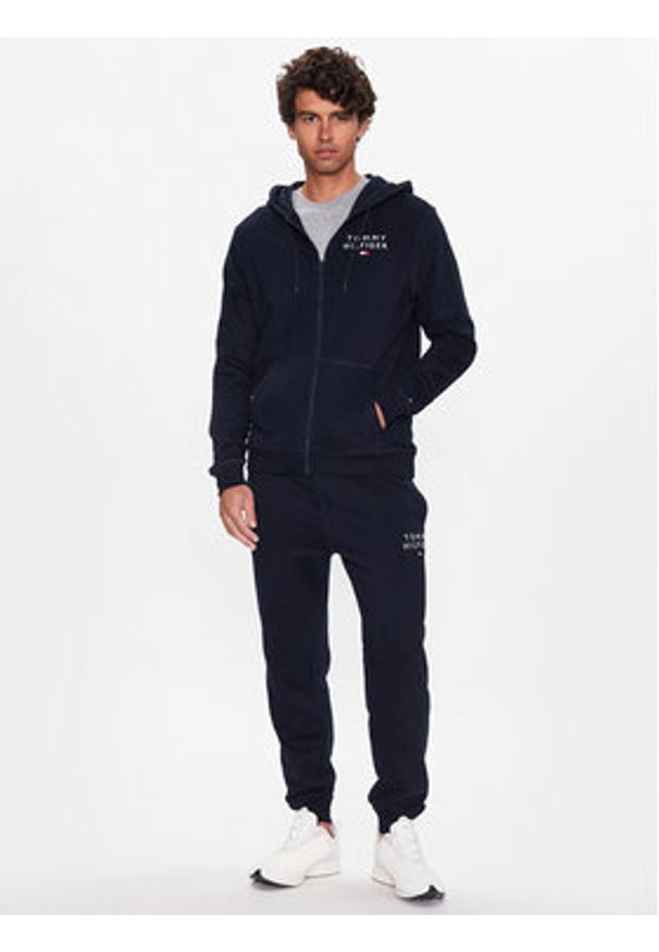 TOMMY HILFIGER - Tommy Hilfiger Bluza UM0UM02879 Granatowy Regular Fit. Kolor: niebieski. Materiał: syntetyk, bawełna