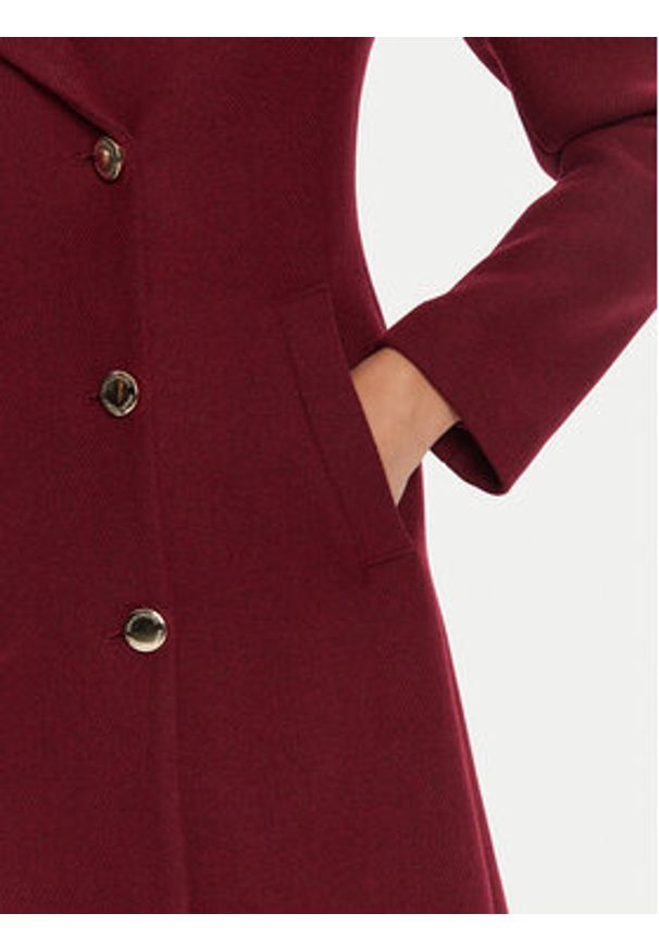 Rinascimento Płaszcz wełniany CFC0126118003 Bordowy Regular Fit. Kolor: czerwony. Materiał: syntetyk