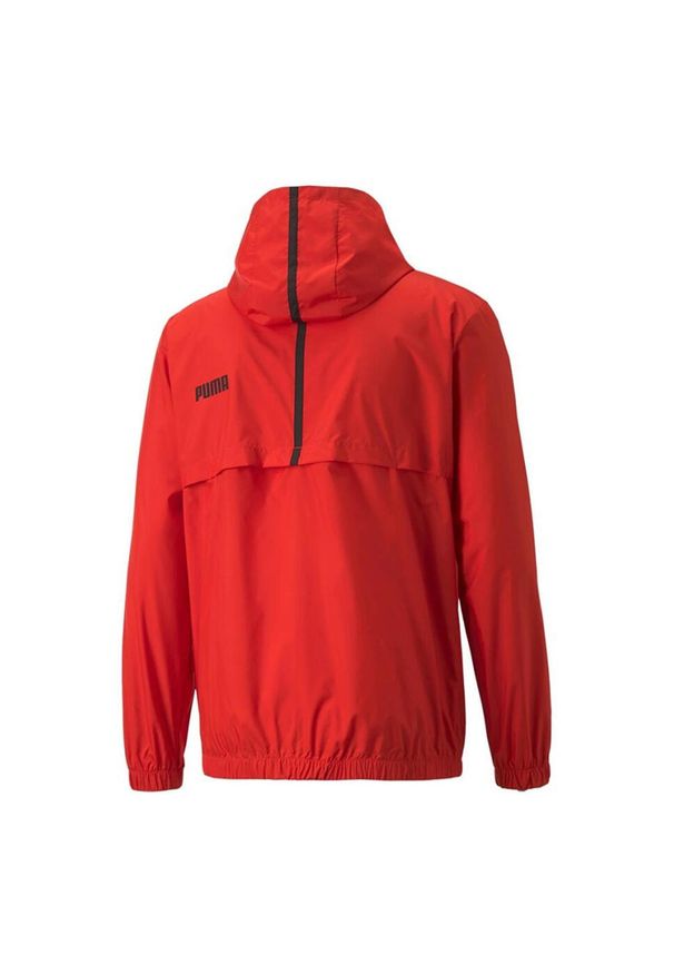 Puma - Męska Wiatrówka ESS+ Tape. Kolor: czerwony. Sport: turystyka piesza