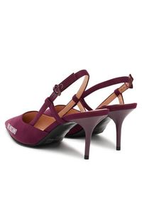 Love Moschino - LOVE MOSCHINO Szpilki JA10267G1NIMX55641 Bordowy. Kolor: czerwony. Materiał: materiał. Obcas: na szpilce #4