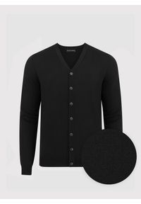 Pako Lorente - PAKO LORENTE – Męski kardigan w kolorze czarnym. Kolor: czarny. Materiał: poliamid, wiskoza. Sezon: jesień