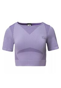 Damski crop top IQ Cross The Line Ingel. Kolor: fioletowy. Sport: fitness #1