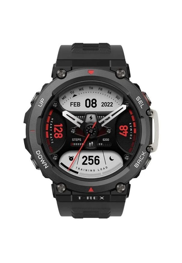 Huami - Smartwatch Amazfit T-Rex 2 Ember Black. Rodzaj zegarka: smartwatch. Materiał: materiał, lakier. Styl: klasyczny, sportowy, militarny