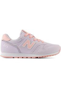 Buty New Balance Jr YC373AN2 fioletowe. Okazja: na uczelnię. Kolor: fioletowy. Materiał: materiał, syntetyk, guma. Szerokość cholewki: normalna. Wzór: kolorowy. Model: New Balance 373 #3