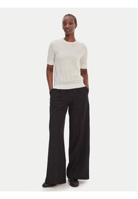 BOSS Sweter Farbella 50544996 Beżowy Slim Fit. Kolor: beżowy. Materiał: wełna #4