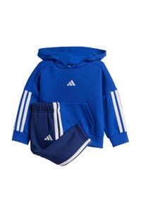 Adidas - Zestaw Essentials Joggers Kids. Kolor: biały, niebieski, wielokolorowy. Materiał: dresówka, materiał. Styl: młodzieżowy