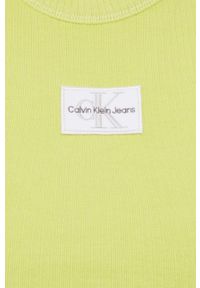 Calvin Klein Jeans top J20J218325.PPYY damski kolor żółty. Kolor: żółty. Długość rękawa: na ramiączkach #2