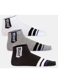 Joma Beta 3-pack skarpet unisex biały melanż/szary/czarny 43-46. Kolor: szary, wielokolorowy, czarny. Wzór: melanż #1