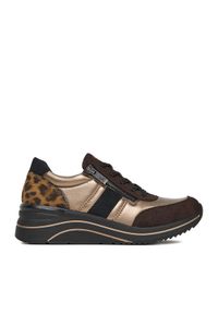 Remonte Sneakersy D0T09-91 Brązowy. Kolor: brązowy. Materiał: materiał, syntetyk, skóra #1