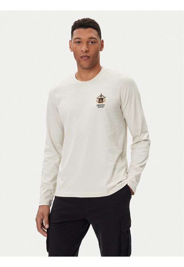 Aeronautica Militare Longsleeve 252TS2466UJ00703 Beżowy Regular Fit. Kolor: beżowy. Materiał: bawełna. Długość rękawa: długi rękaw
