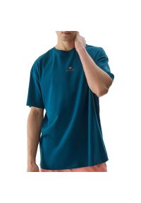 4f - Koszulka męska 4F WSS24TTSHM128746S - niebieska. Kolor: niebieski. Materiał: tkanina, bawełna, dresówka. Długość rękawa: krótki rękaw. Długość: krótkie #1