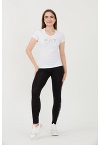 EA7 Emporio Armani - EA7 Biały damski t-shirt, Rozmiar M. Kolor: biały #4