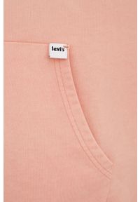 Levi's® - Levi's bluza bawełniana damska kolor różowy z kapturem wzorzysta. Okazja: na spotkanie biznesowe. Typ kołnierza: kaptur. Kolor: różowy. Materiał: bawełna. Długość rękawa: długi rękaw. Długość: długie. Styl: biznesowy
