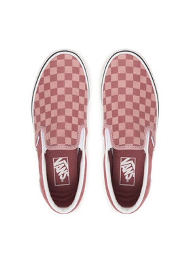 Vans Tenisówki Classic Slip-On VN000D6YCL21 Różowy. Zapięcie: bez zapięcia. Kolor: różowy. Materiał: zamsz, skóra