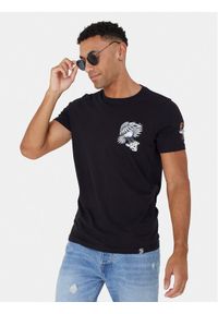 Brave Soul T-Shirt MTS-149FREDDIE Czarny Straight Fit. Kolor: czarny. Materiał: bawełna #1