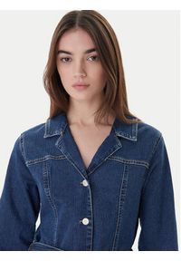 Vero Moda Sukienka jeansowa Telly 10338086 Niebieski Regular Fit. Kolor: niebieski. Materiał: bawełna #7