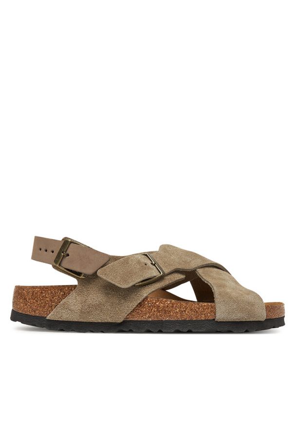 Birkenstock Sandały Tulum SFB 1029834 Beżowy. Kolor: beżowy. Materiał: skóra, zamsz