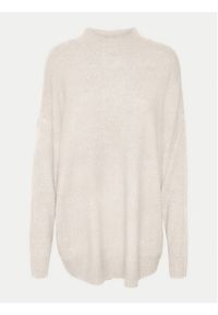 Vero Moda Sweter Plaza 10290784 Beżowy Loose Fit. Kolor: beżowy. Materiał: syntetyk #5