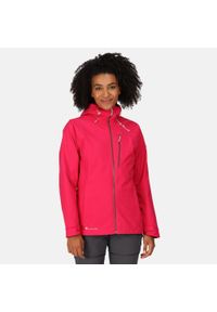 Regatta - Damska kurtka trekkingowa przeciwdeszczowa LED Britedale. Kolor: różowy. Materiał: poliester. Sport: turystyka piesza #1