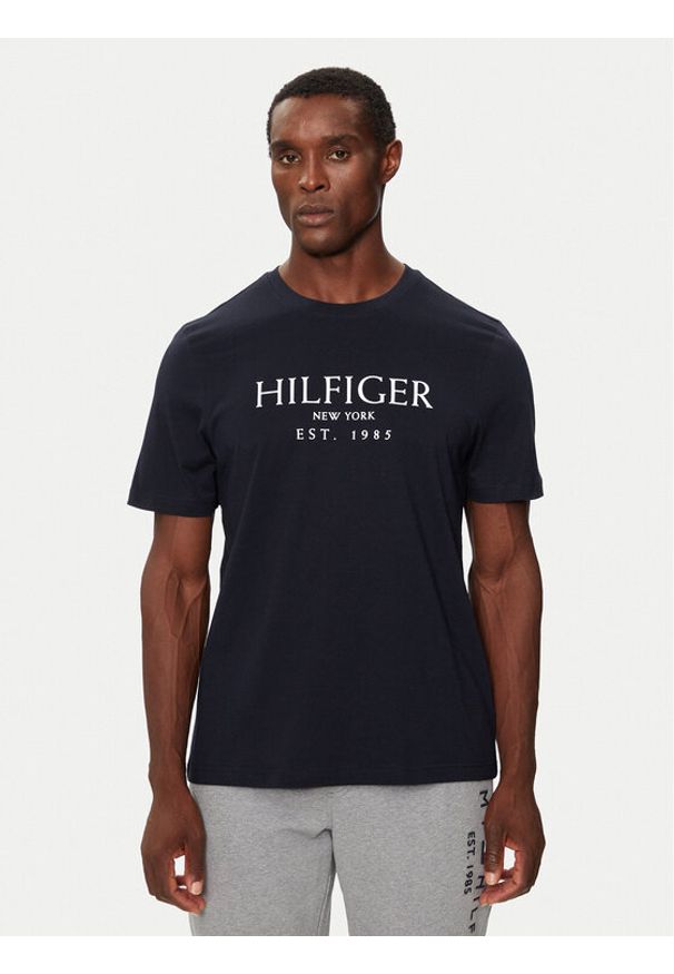 TOMMY HILFIGER - Tommy Hilfiger T-Shirt MW0MW36499 Granatowy Regular Fit. Kolor: niebieski. Materiał: bawełna