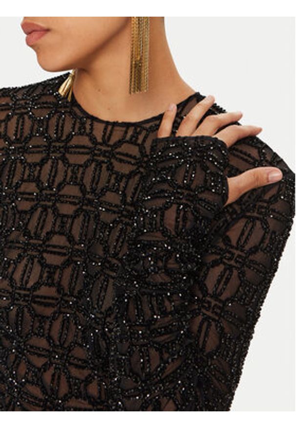 Elisabetta Franchi Sukienka wieczorowa Red Carpet AB65947E2 Czarny Regular Fit. Kolor: czarny. Materiał: syntetyk. Styl: wizytowy