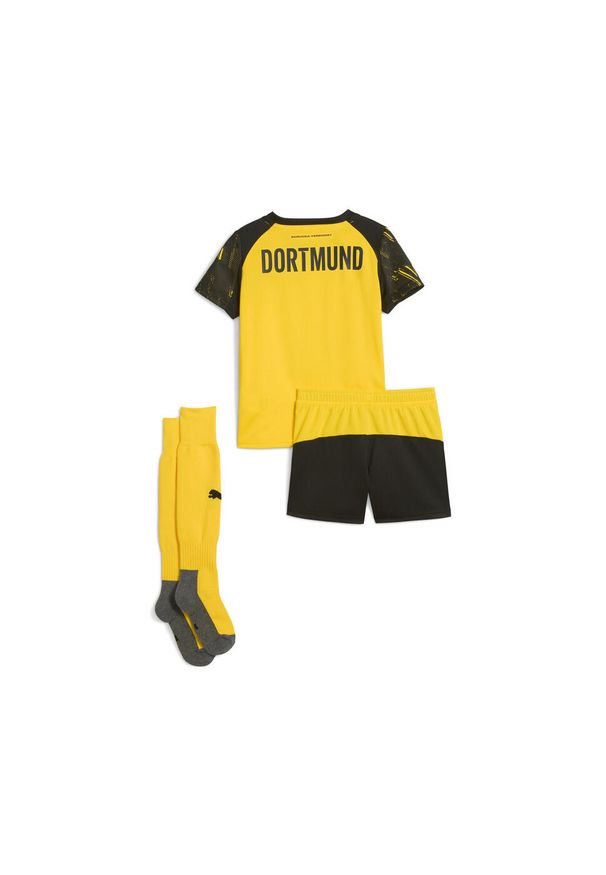 Puma - Dziecięcy strój Borussia Dortmund 25/26 PUMA Faster Yellow Black. Kolor: czarny, wielokolorowy, żółty. Materiał: dresówka. Styl: sportowy