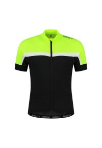 ROGELLI - Letnia koszulka rowerowa męska Rogelli COURSE. Kolor: czarny, biały, żółty, wielokolorowy. Długość rękawa: krótki rękaw. Długość: krótkie. Sezon: lato