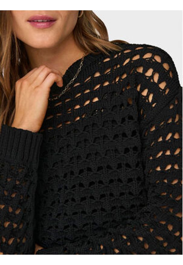only - ONLY Sweter Linda 15311772 Czarny Regular Fit. Kolor: czarny. Materiał: syntetyk