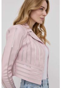 Silvian Heach kurtka damska kolor różowy przejściowa. Okazja: na co dzień. Kolor: różowy. Materiał: tkanina. Wzór: gładki. Styl: casual, klasyczny #6
