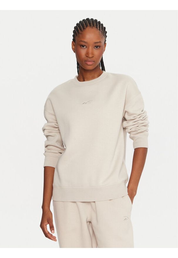 Reebok Bluza Reebok X Ewa Chodakowska RK25303CCW Beżowy Regular Fit. Kolor: beżowy. Materiał: bawełna