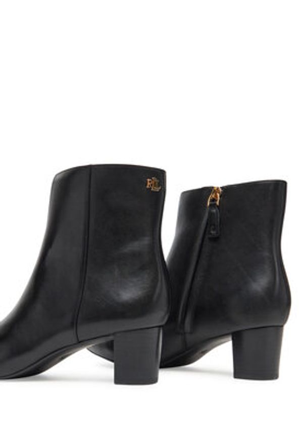 Lauren Ralph Lauren - LAUREN RALPH LAUREN Botki 802967842001 Czarny. Kolor: czarny. Materiał: skóra