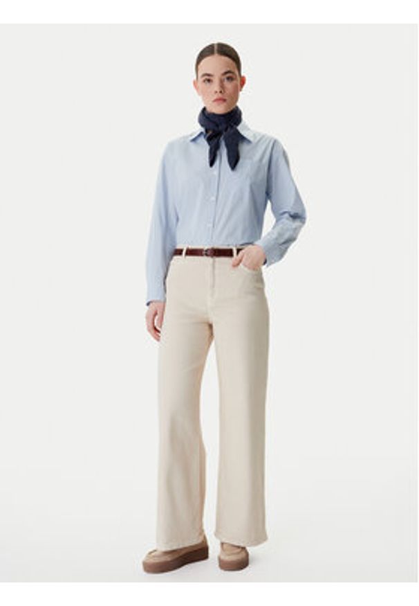 Weekend Max Mara Jeansy Medina 2615131051 Beżowy Wide Leg. Kolor: beżowy