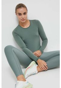 CASALL - Casall legginsy do jogi kolor zielony gładkie. Kolor: zielony. Materiał: skóra, dzianina, materiał, włókno. Wzór: gładki. Sport: joga i pilates #3