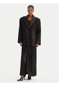 Eleh Marynarka EFW250252 Czarny Regular Fit. Kolor: czarny. Materiał: syntetyk