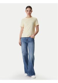 Vero Moda T-Shirt Paulina 10316991 Żółty Regular Fit. Kolor: żółty. Materiał: bawełna #4