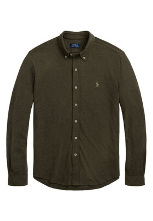Polo Ralph Lauren Koszula 710654408111 Zielony Regular Fit. Typ kołnierza: polo. Kolor: zielony. Materiał: bawełna