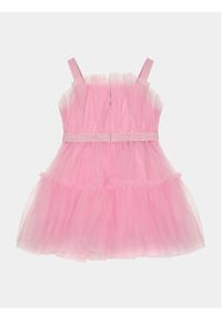 Guess Sukienka elegancka J4RK22 KC3F0 Różowy Regular Fit. Kolor: różowy. Materiał: syntetyk. Styl: elegancki