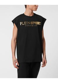 Plein Sport Tank top 24099 Czarny Regular Fit. Kolor: czarny. Materiał: bawełna. Styl: sportowy